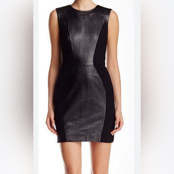 Rebecca Minkoff Dresses & Skirts - Rebecca Minkoff Logan Genuine Lambskin Leather Mini Dress